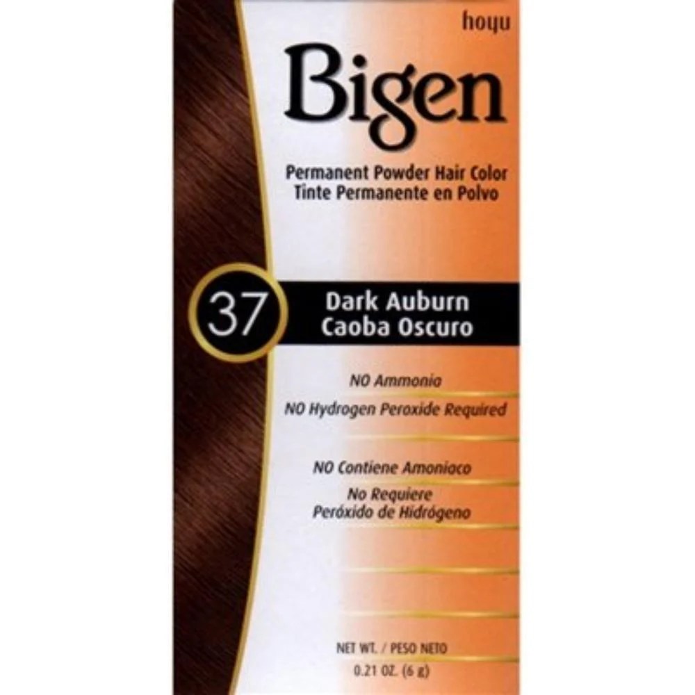 Permanent Powder Hair Color, 37 Dark Auburn (3 Pack), No Ammonia and no