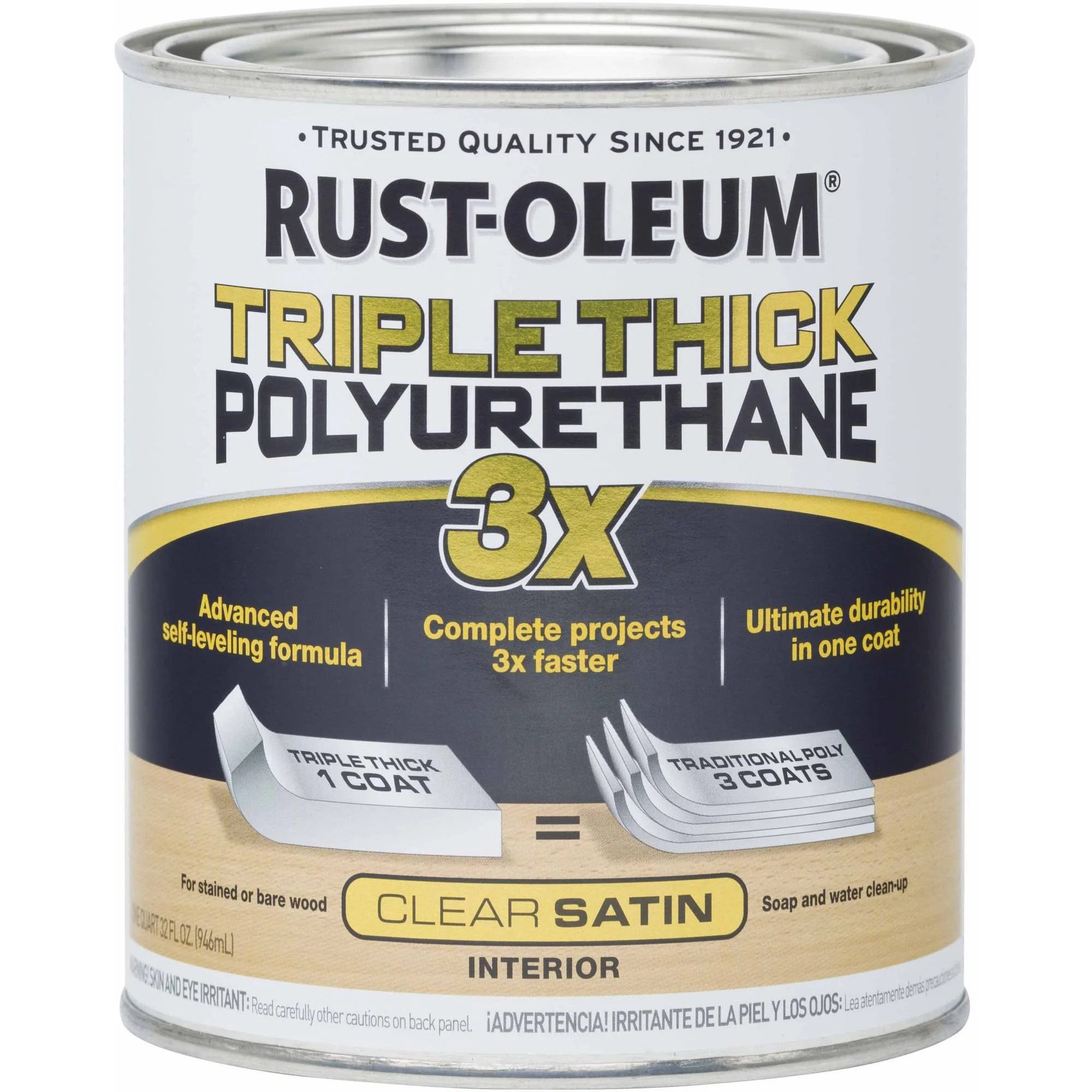 Minwax WaterBased, OilModified Polyurethane Finish, 1 Qt, SemiGloss