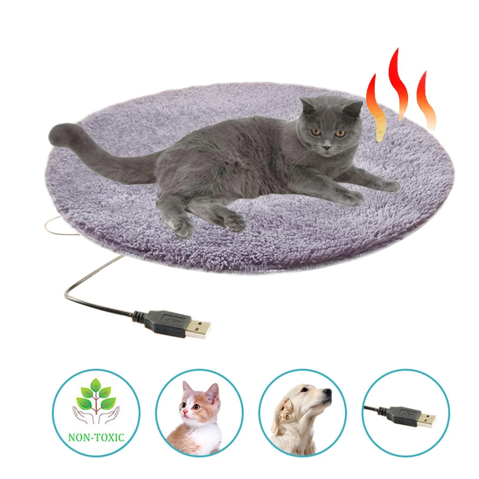 AUTCARIBLE Pet Electric Blanket Heating Pad Dog Cat Bed Mat Walmart