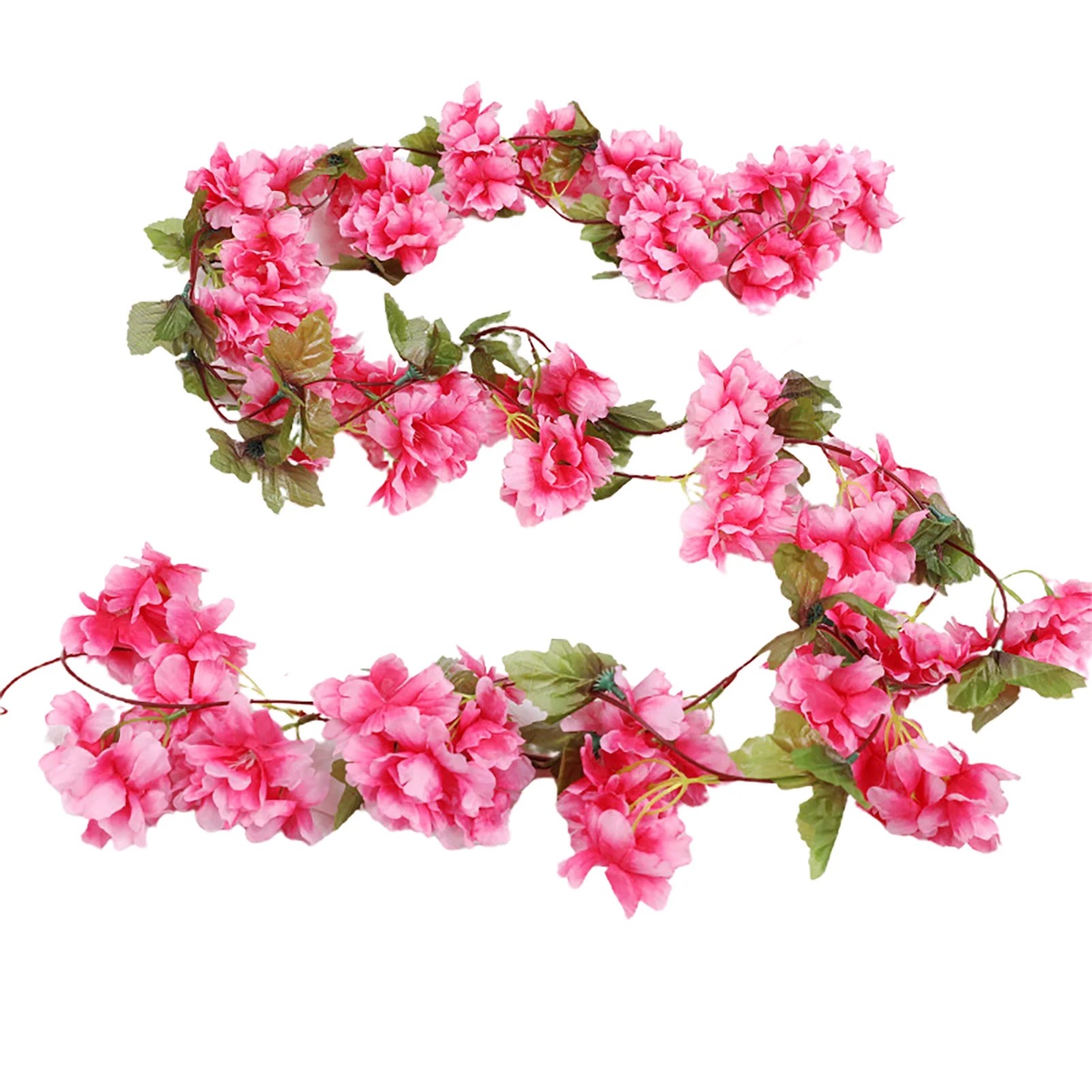 Hloma Exquisite Faux Silk Flowers Realistic Sakura Beautiful DIY Cherry Blossom Rattan Home