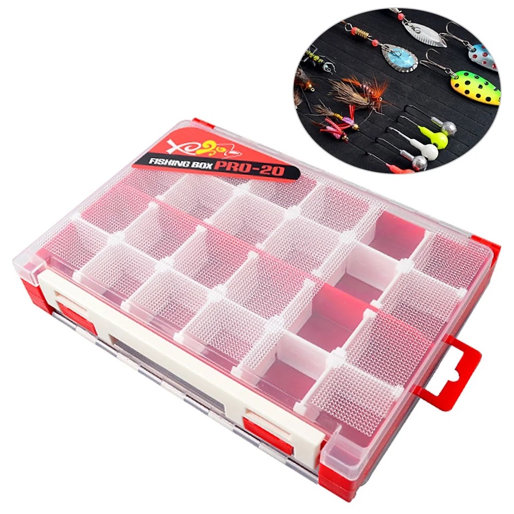 Double Sided Fishing Tackle Box Storage Trays with Removable Dividers
