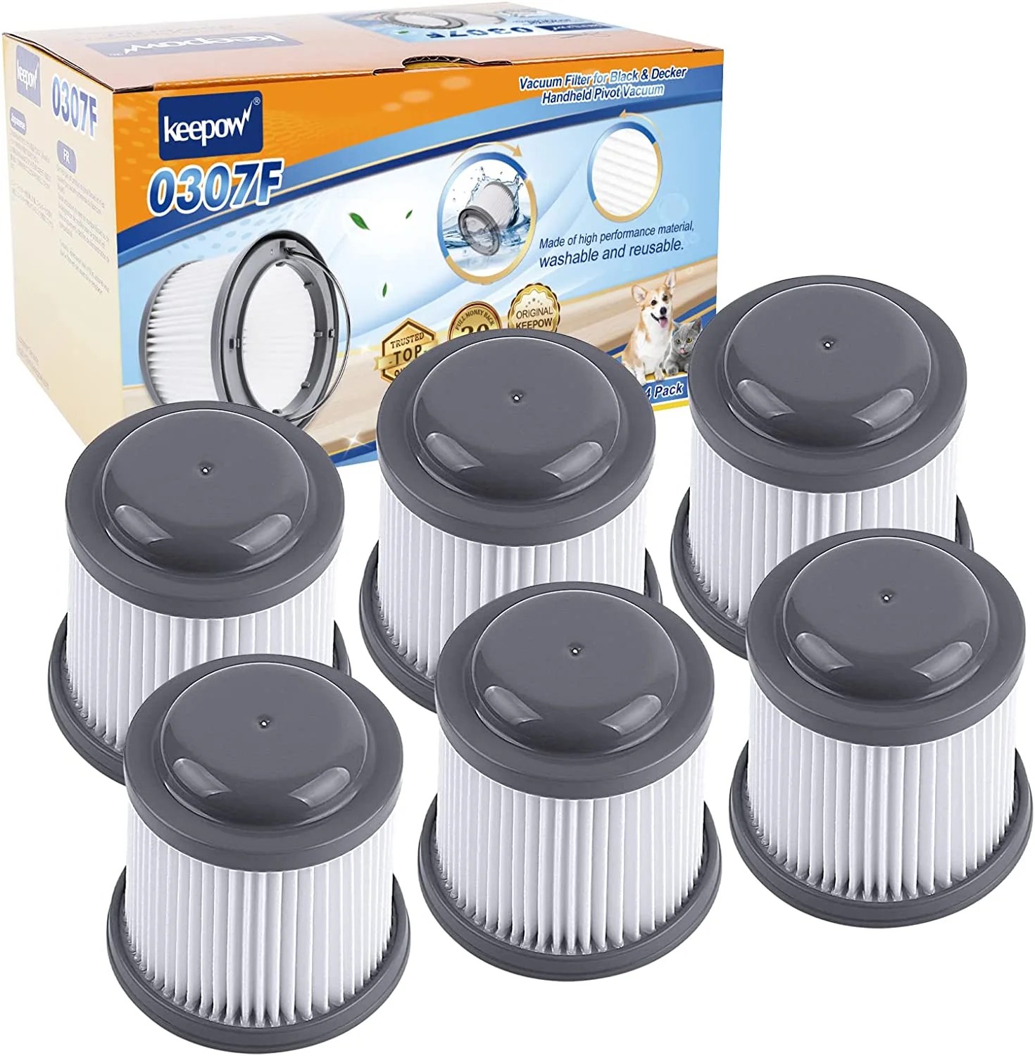 Pivot Vacuum Filter Replacement for Black and Decker Handheld Vacuum