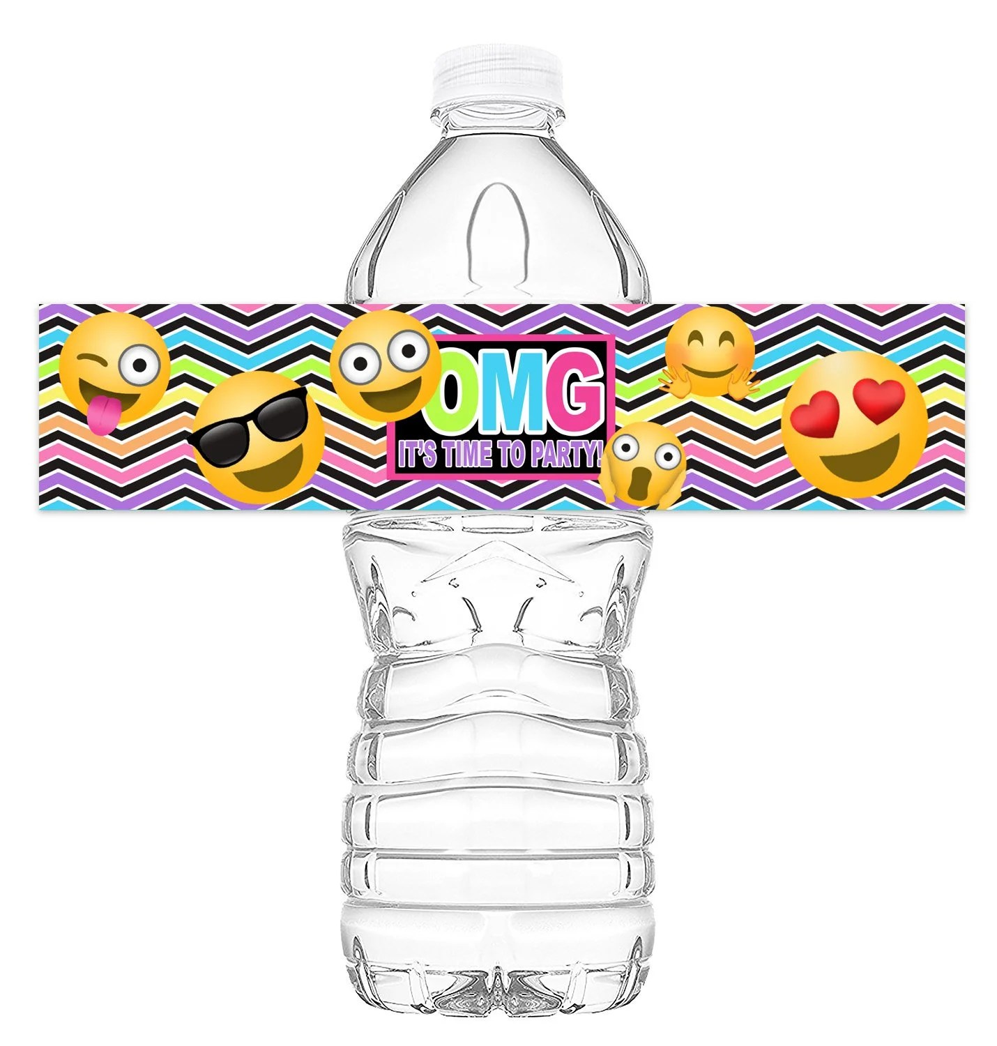 Emoji Bottle Wraps 20 Emoji Water Bottle Labels Emoji Decorations