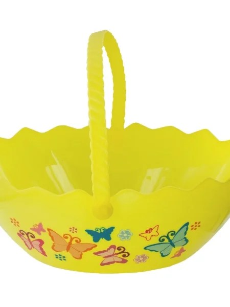 Egg Shape Printed Easter Basket, 24 Count