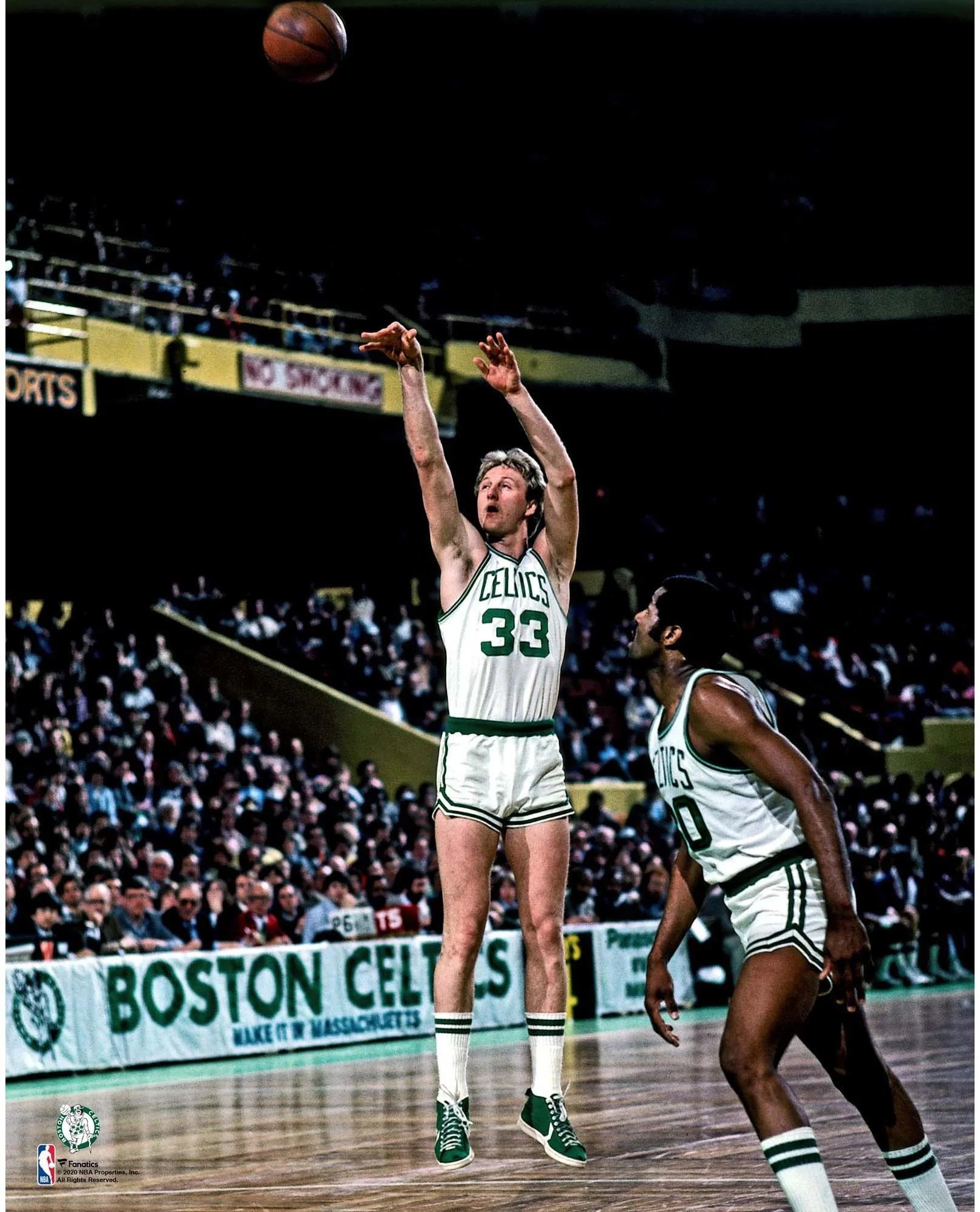 Larry Bird Boston Celtics Unsigned Jump Shot Photograph Larry Bird Boston Celtics Unsigned Jump Shot Photograph