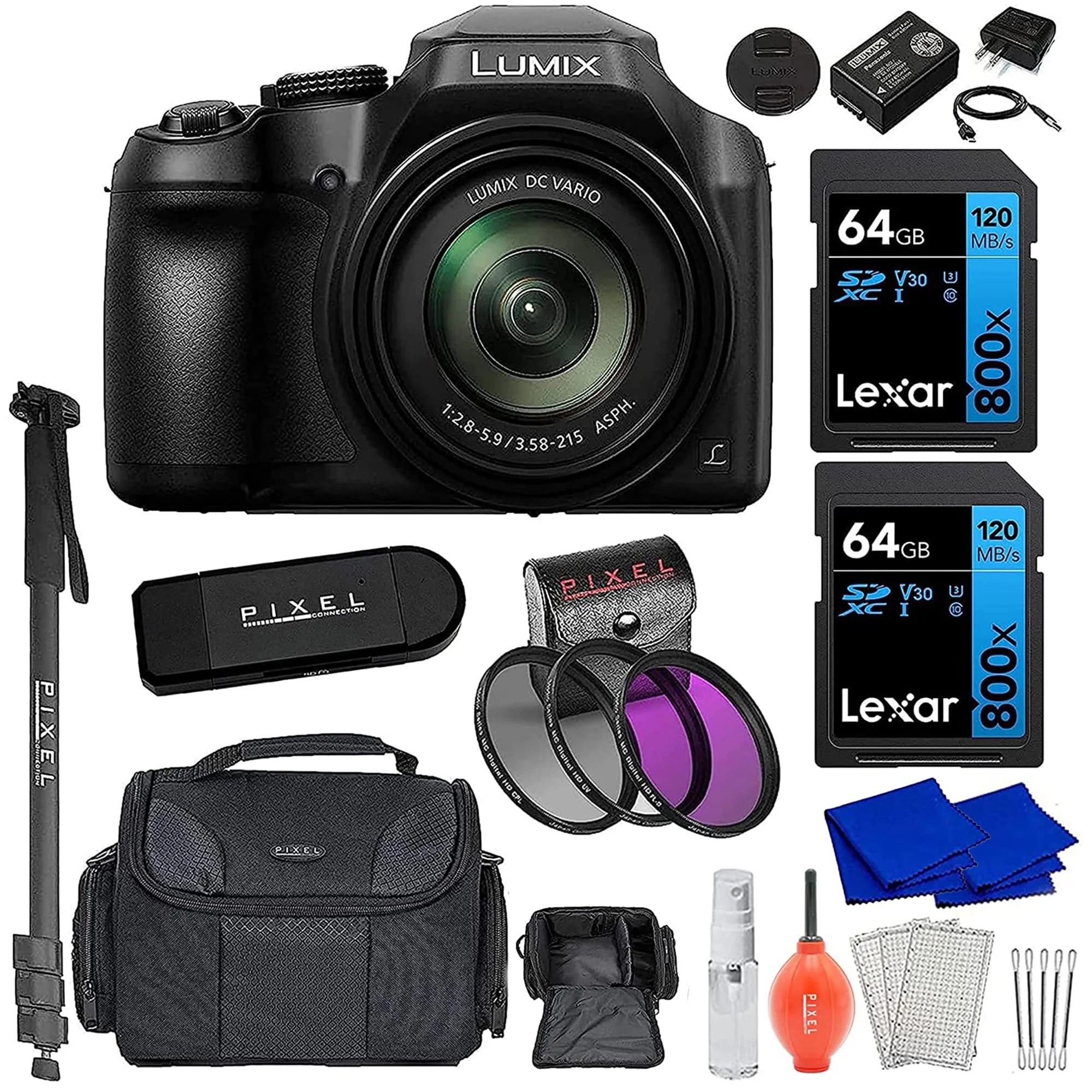 Panasonic Lumix DCFZ80 Digital Camera with Advanced Accessory and