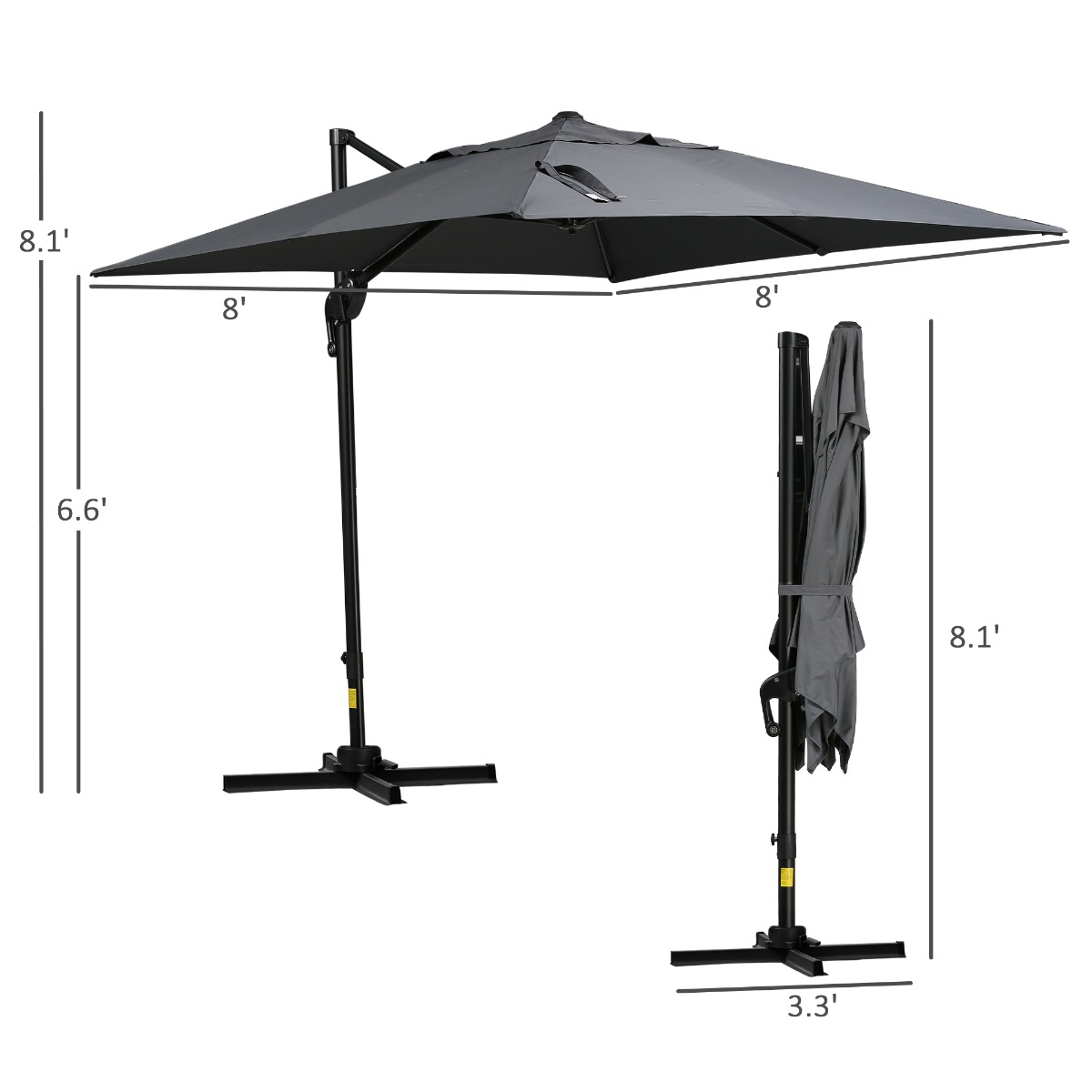 Tomshoo Patio Offset Umbrella