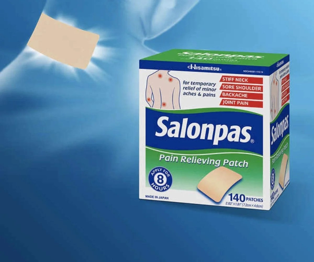 Salonpas Pain Relieving Patches, Pain Relieving Patch for Back Pain
