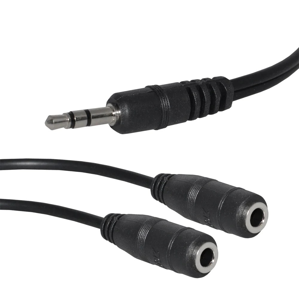 Audio Splitter, 3.5mm Jack Male to 2 Female Splitter Cable Connector 6
