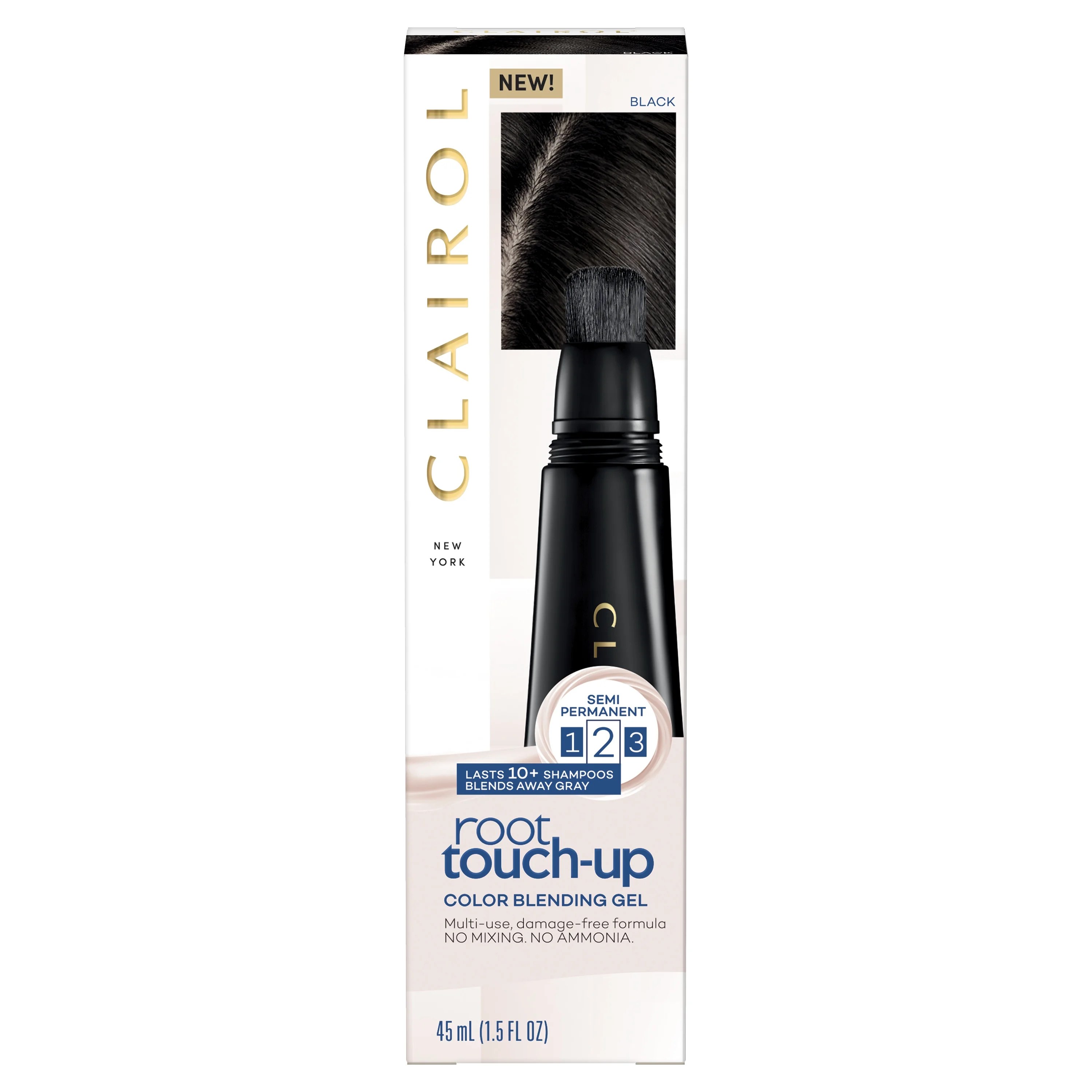 Clairol Root TouchUp SemiPermanent Hair Color Blending Gel 2 Black, 1