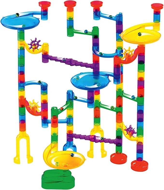 Marble Genius Marble Run Starter Set 130 Complete Pieces + Free