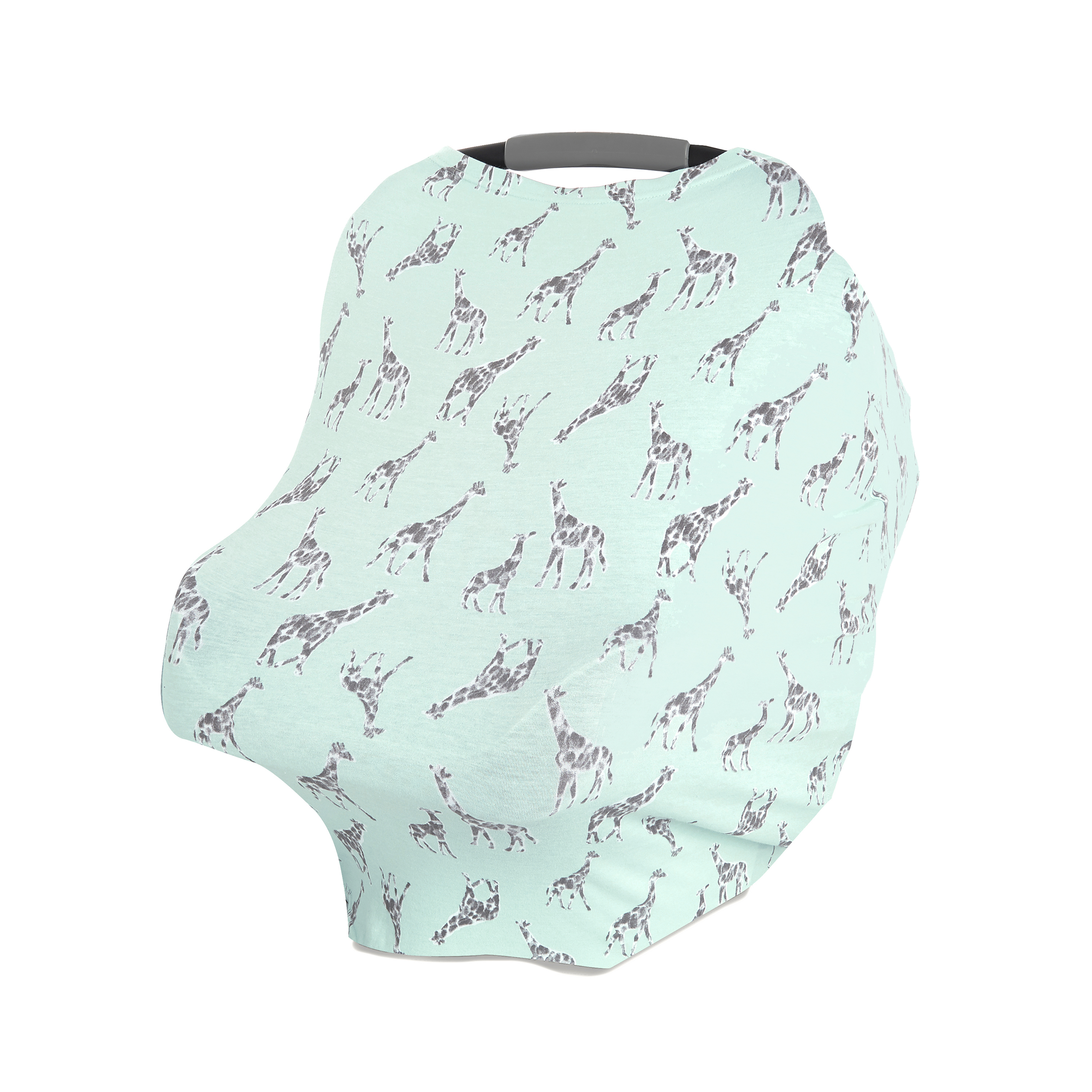 aden + anais Comfort Knit MultiUse Cover Jade Giraffes