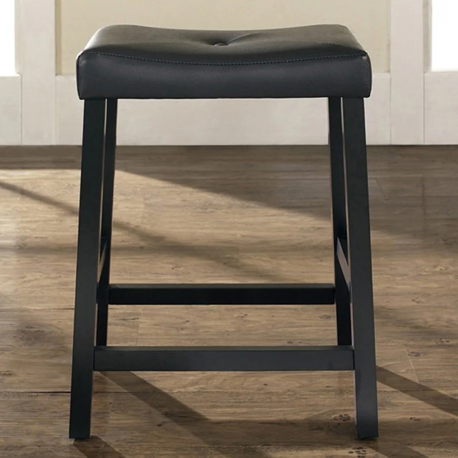 24" Upholstered Saddle Seat Bar Stools