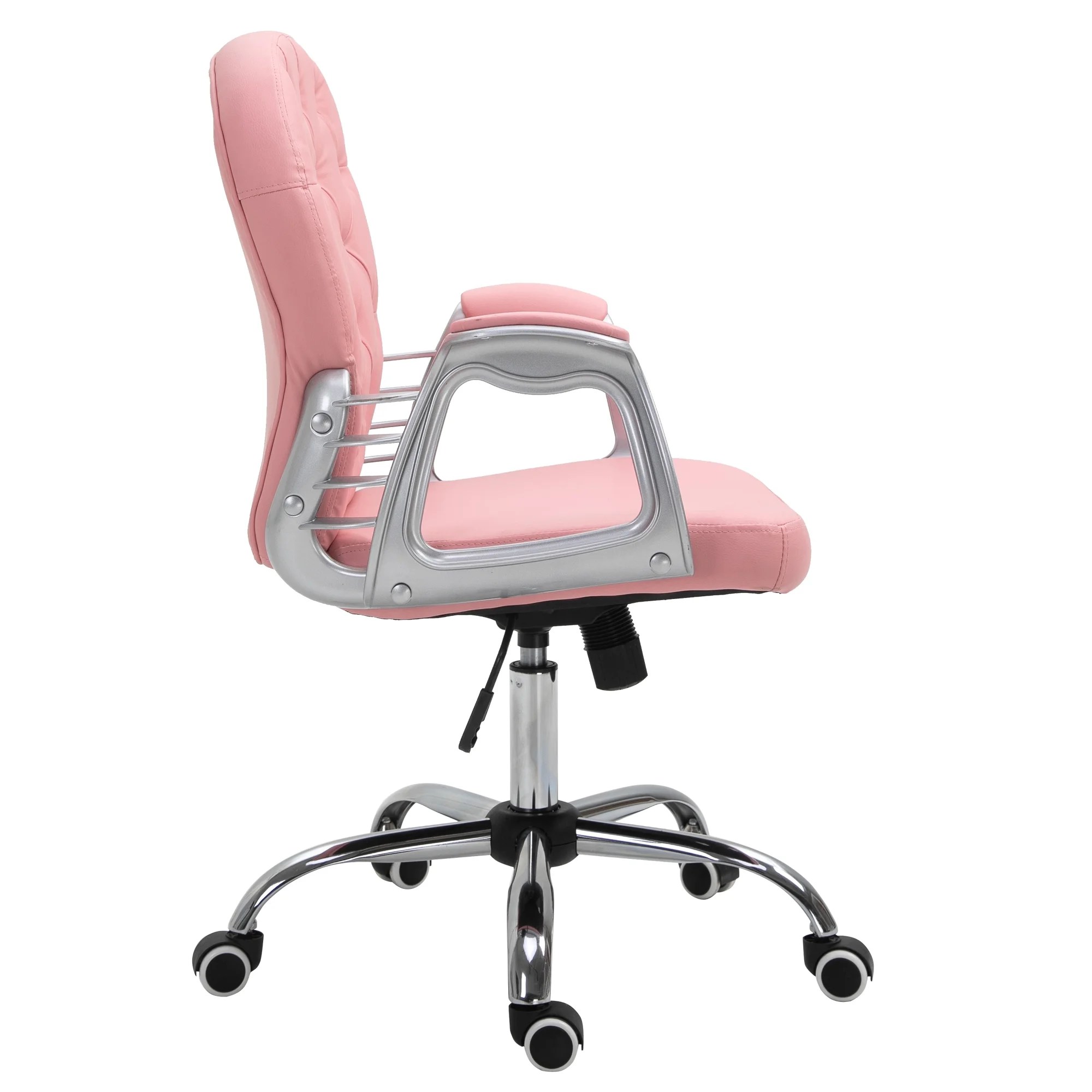 Vanity Middle Back Office Chair Tufted Backrest Swivel Rolling Vanity Middle Back Office Chair Tufted Backrest Swivel Rolling