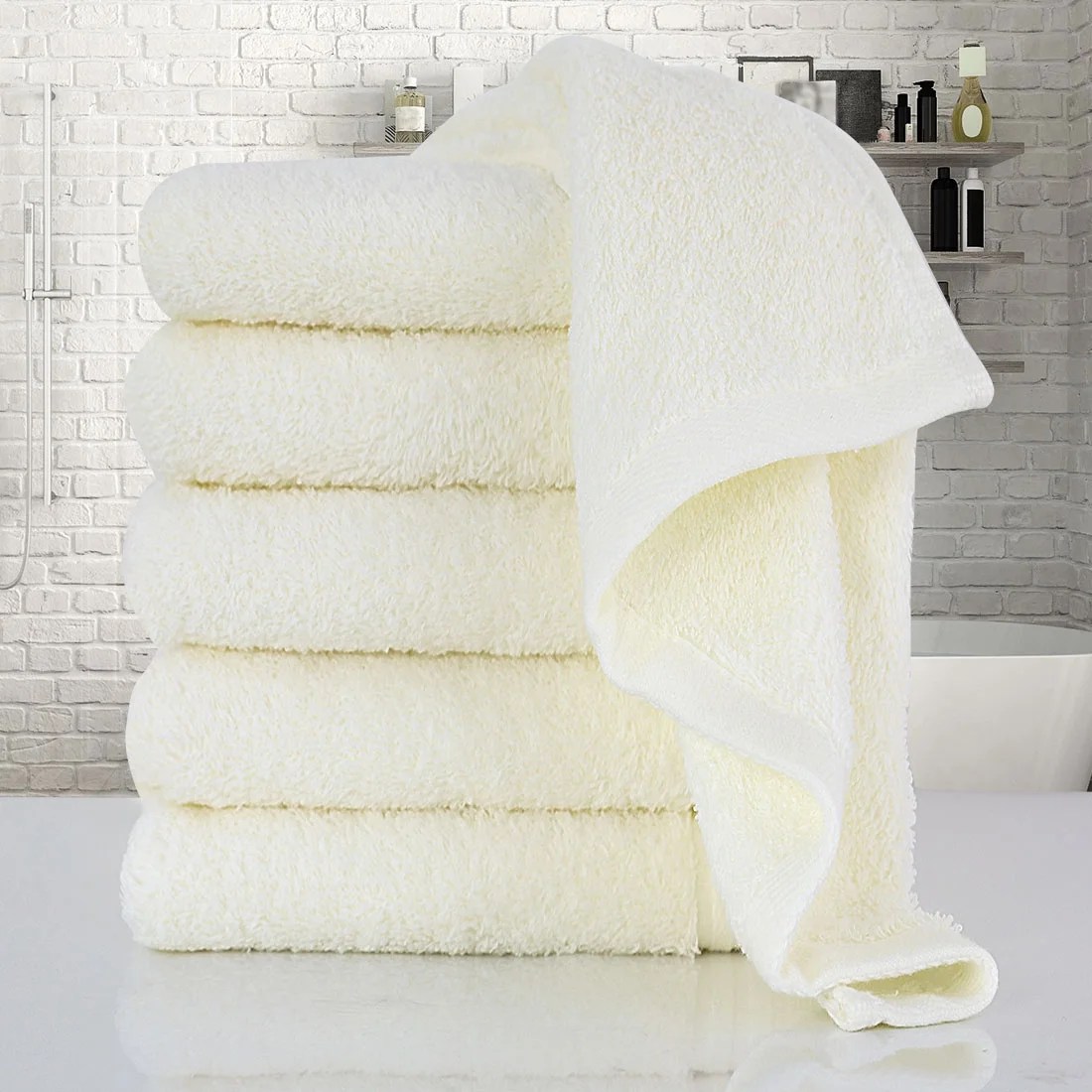 6 Pack Cotton Hand Towels, 13" x 29", Quick Dry Hand Towel for Bathroom