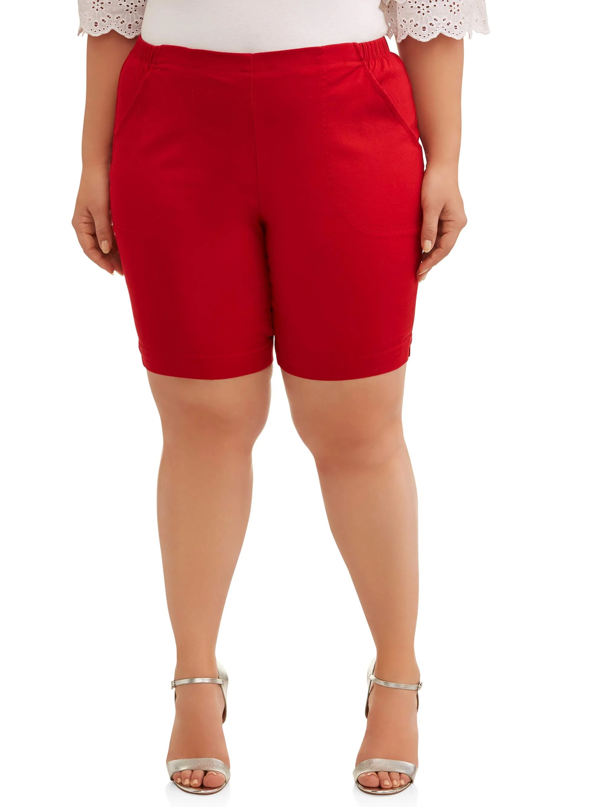 Just My Size Women's PlusSize 2 Pocket PullOn Shorts