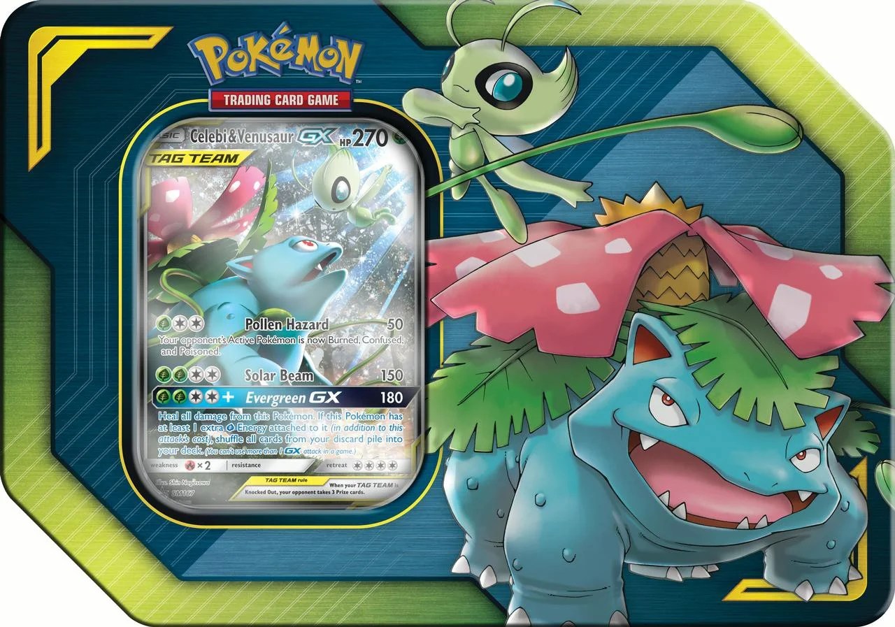 Pokemon GX Tag Team Celebi & VenusaurGX Collector Tin