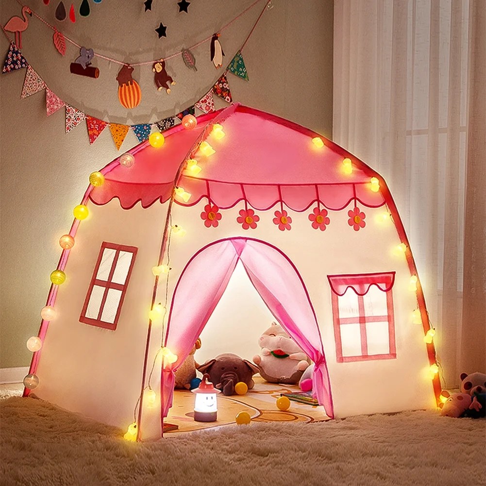 Lowestbest 51.18" Kids Play Tent & Playhouse, Kids Play House for Girls