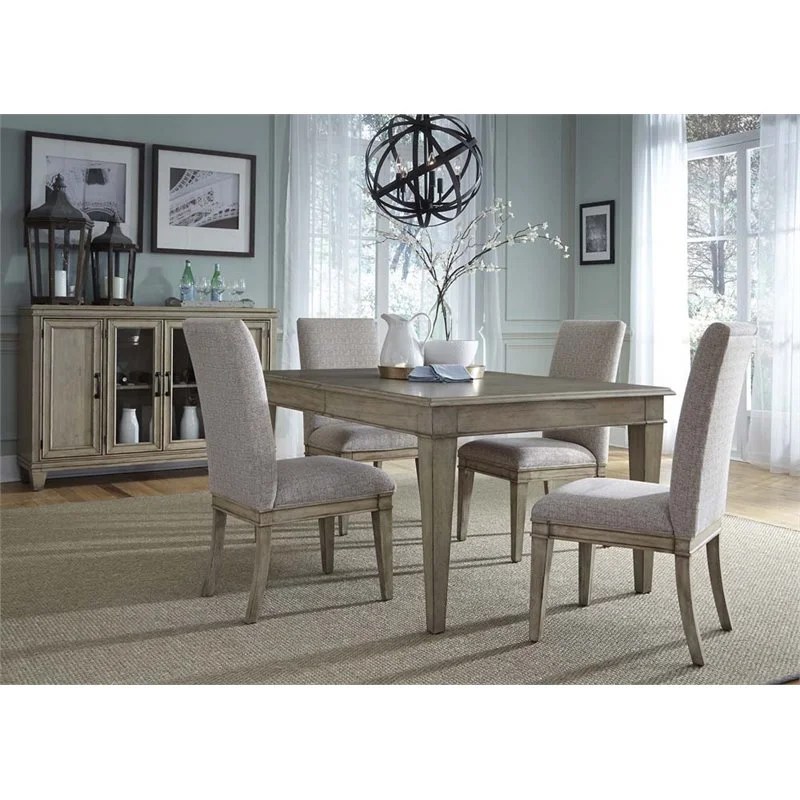 Liberty Furniture Grayton Grove 5 Piece Dining Set in Driftwood