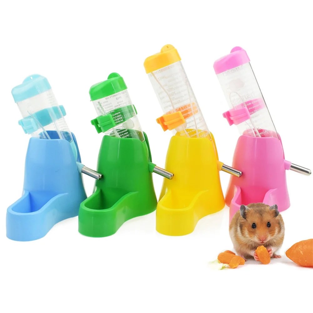 Shulemin 80ml 3 in 1 Hamster Squirrel Water Bottle Bowl Base Hut Food