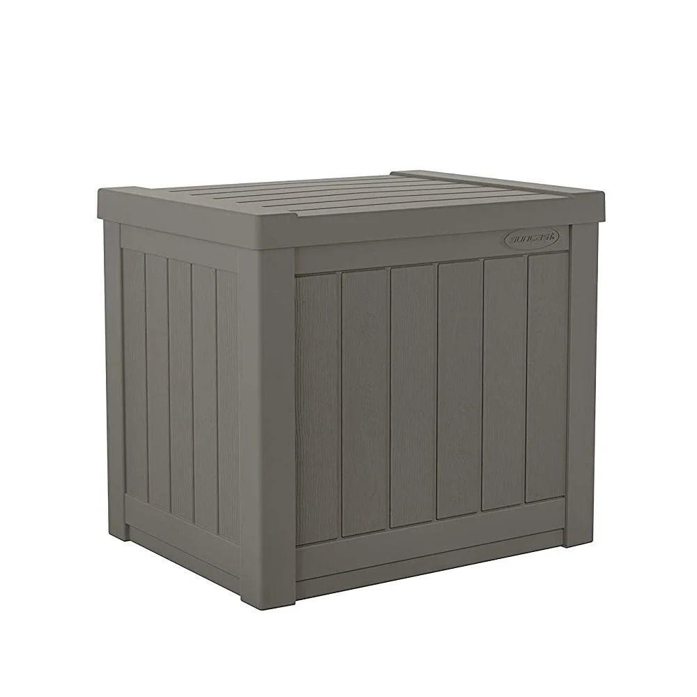 Suncast 22 Gallon Small Outdoor Resin Deck Storage Box for Patio