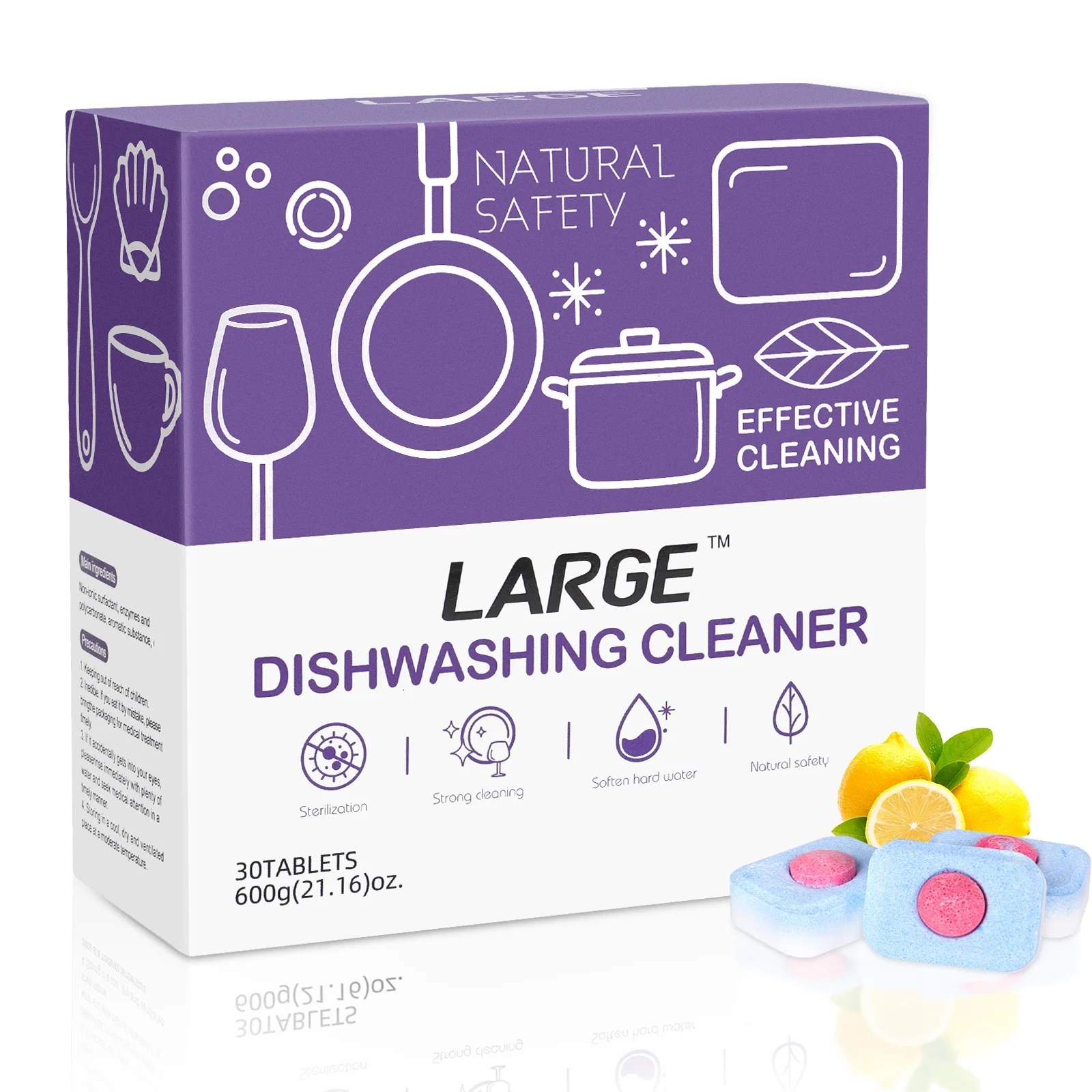 30 Tablets Dishwasher Cleaner Pod and Deodorizer BYSTT Extra Clean