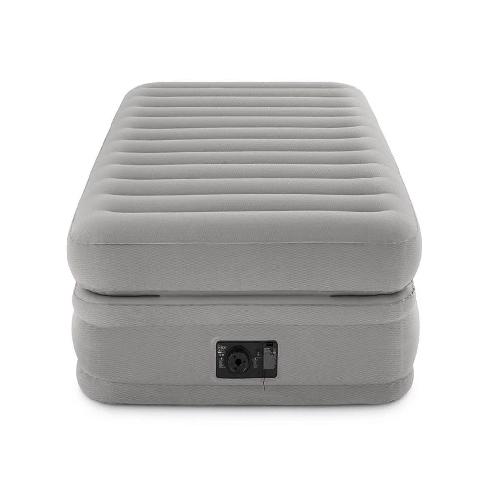 Intex Twin Prime Comfort Elevated Air Mattress w/ Built In Pump