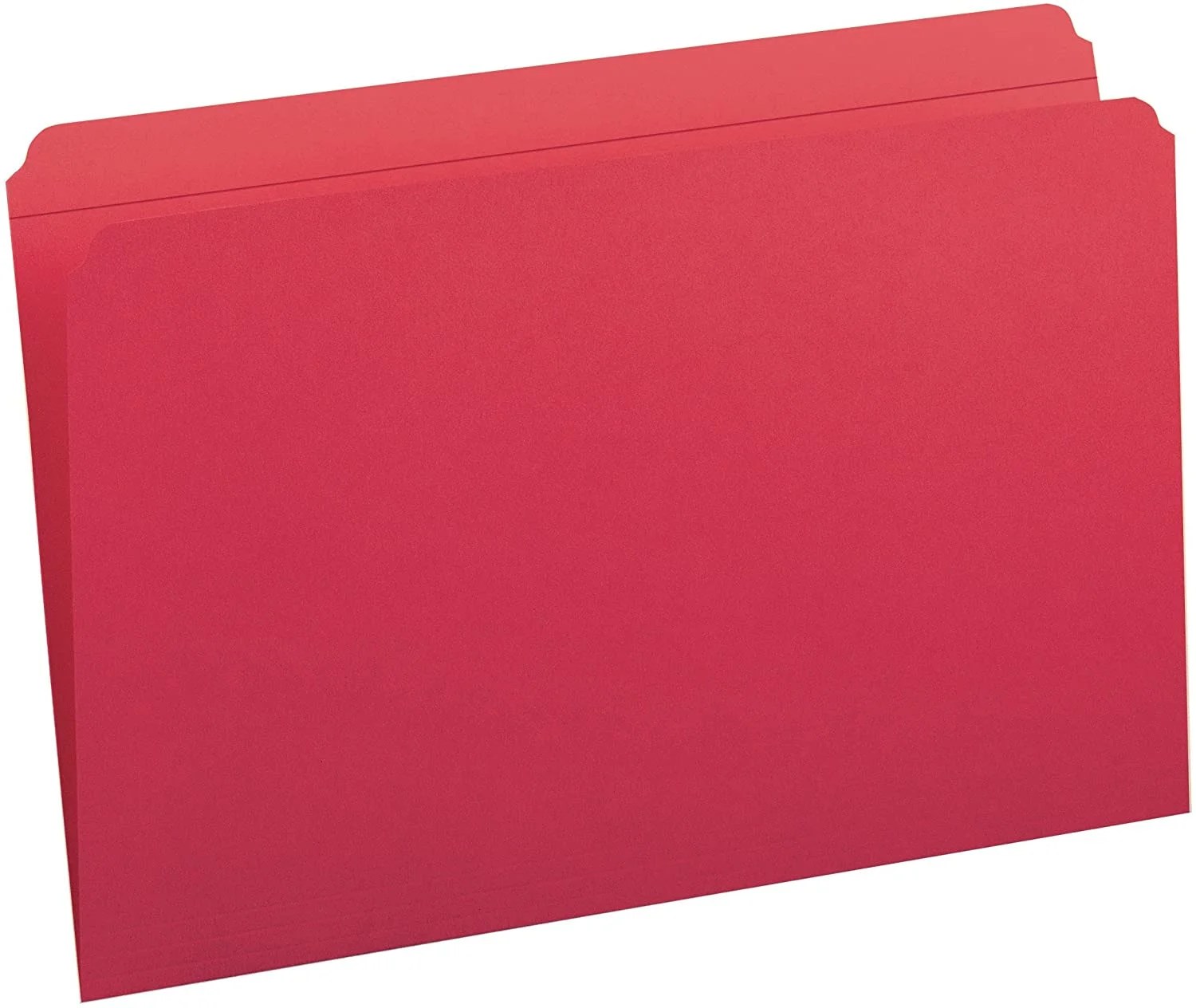 Smead Straight Cut File Folders, Heavy Duty Reinforced Tab, Legal Size, Red, 100 Per Box (17710