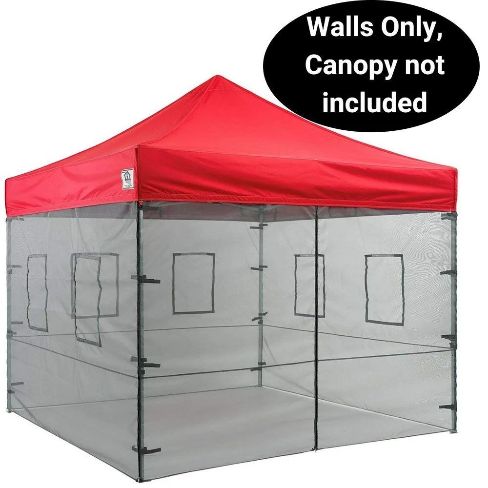 Impact Canopy Walls for 10 x 10 Canopy Tent, Food Service Mesh Sidewall Kit with Service Windows