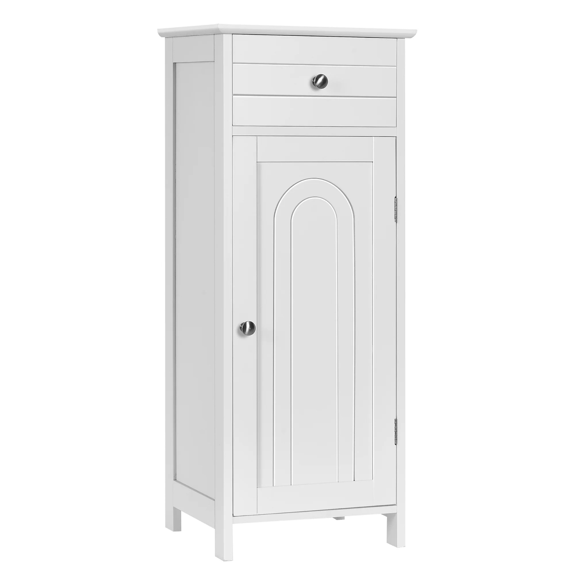 Costway Bathroom Floor Wooden Storage Organizer Costway Bathroom Floor Wooden Storage Organizer