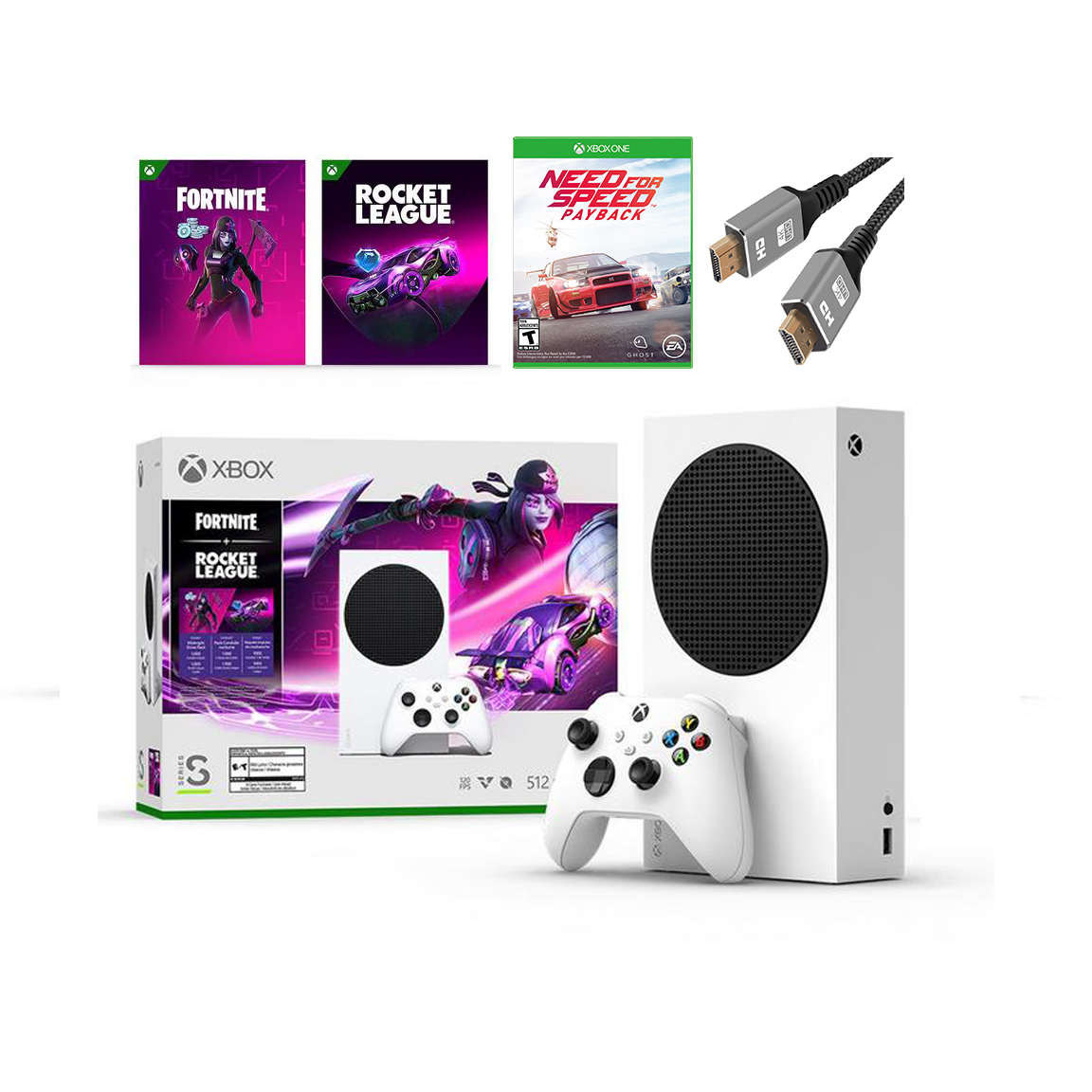 Microsoft Xbox Series S 512GB SSD Fortnite & Rocket League Bundle with
