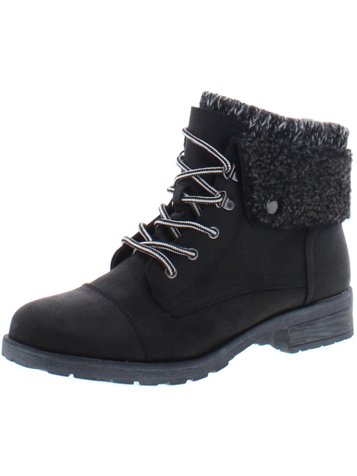 White Mountain White Mountain Womens Sandro Faux Leather Ankle Combat