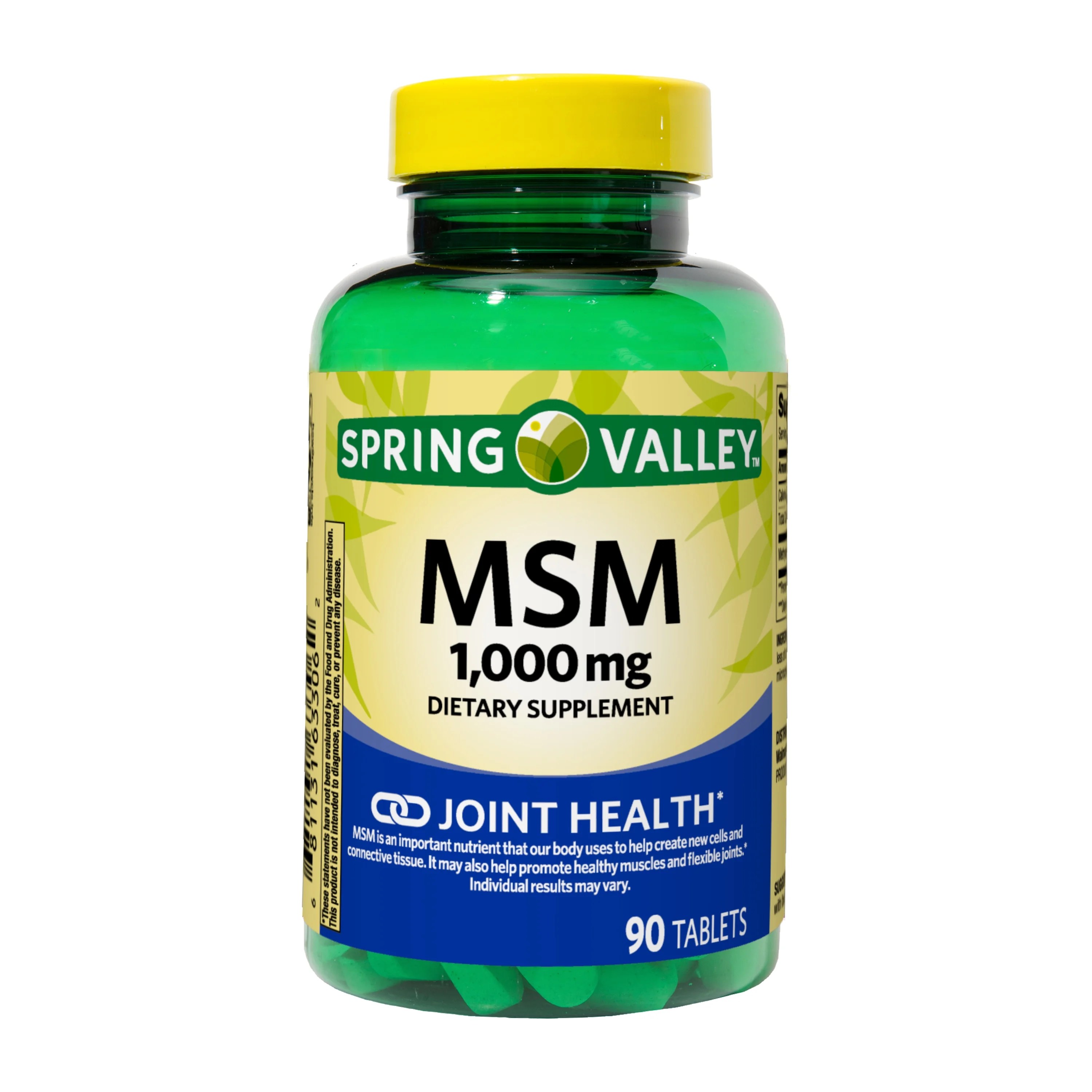 Spring Valley MSM Tablets, 1000 mg, 90 Count