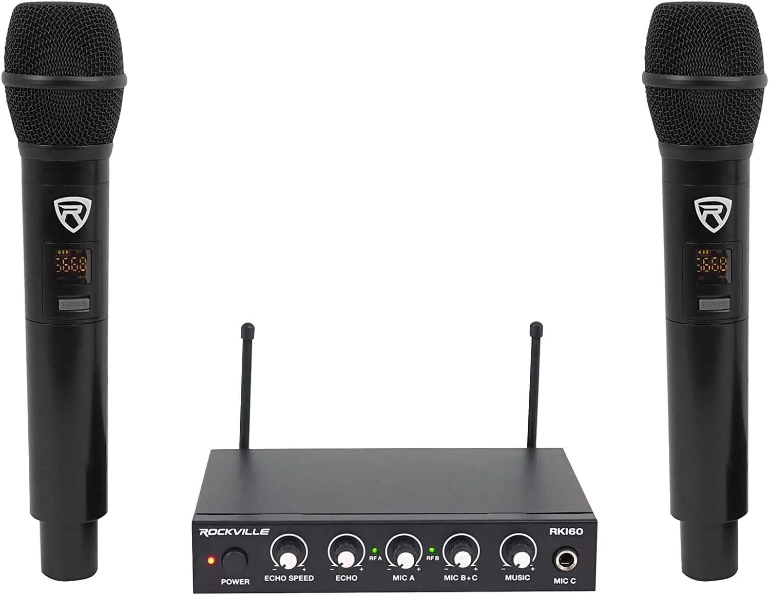 Karaoke Dual Wireless Microphone Mixer for Home Theater System