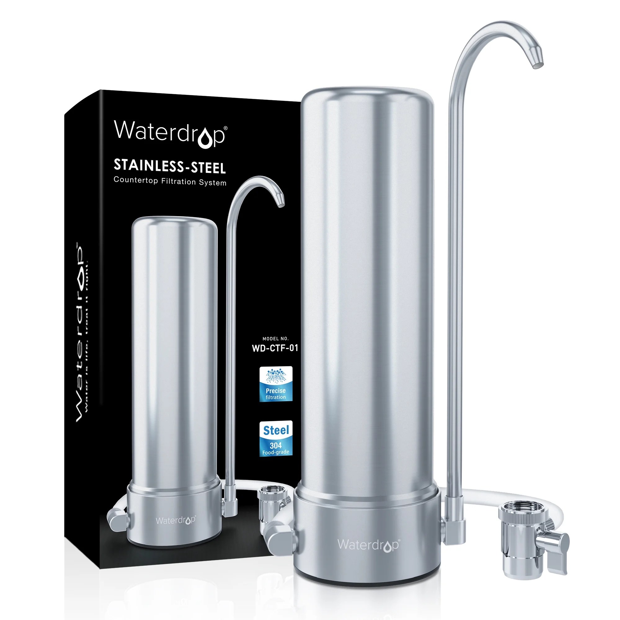 Waterdrop WDCTF01 Countertop Filtration System, 304 FoodGrade