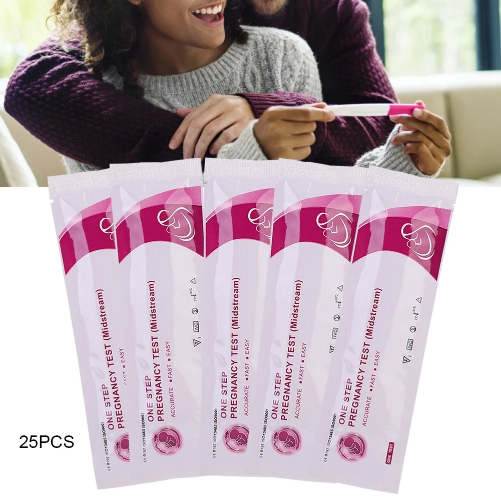 Kritne 25pcs HCG Urine Testing Early Pregnancy Test Stick Home
