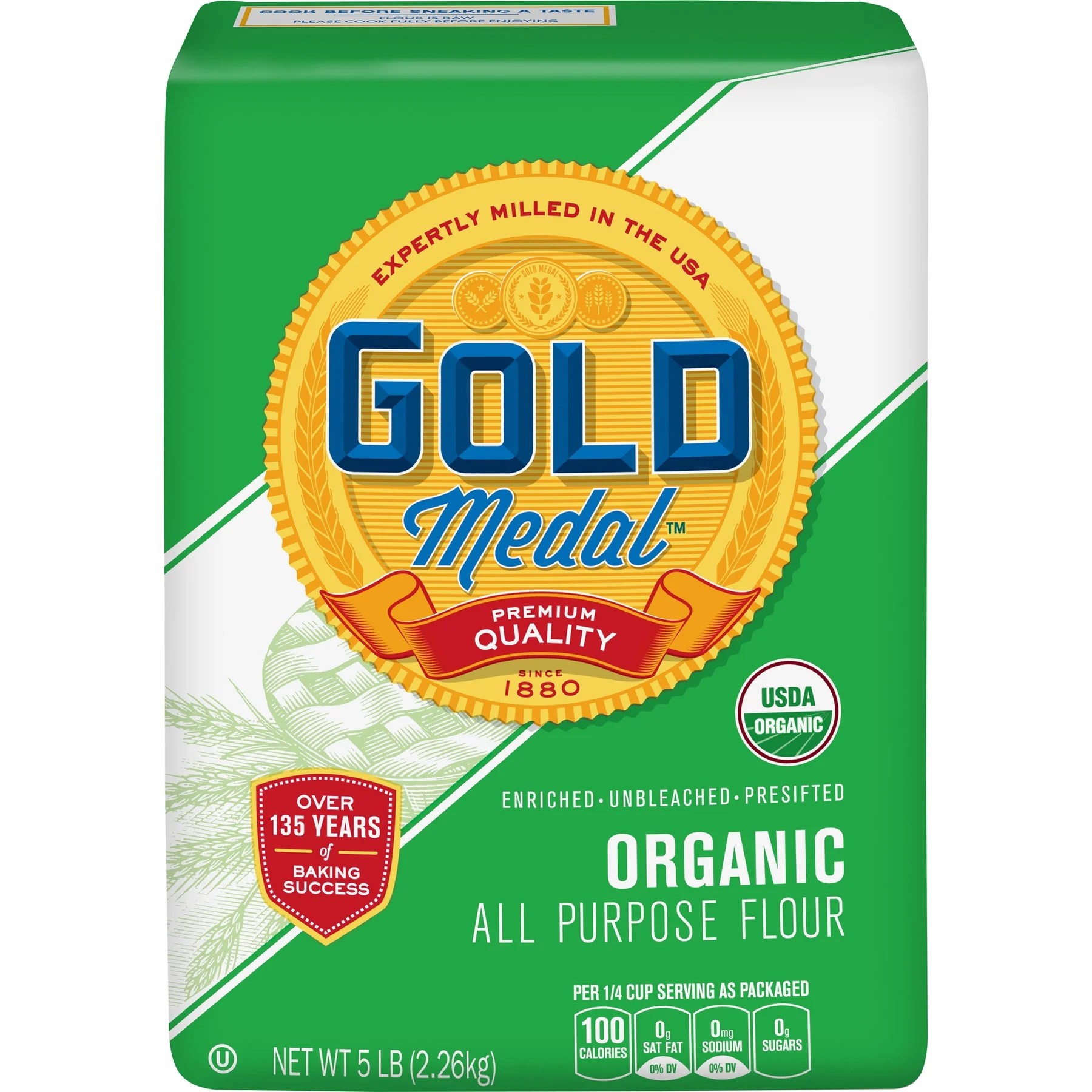 Gold Medal Organic AllPurpose Flour, 5 lb Bag