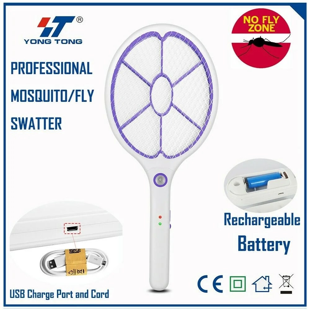 2020 Newest Design Rechargeable Highvoltage Electric Fly Mosquito Bug