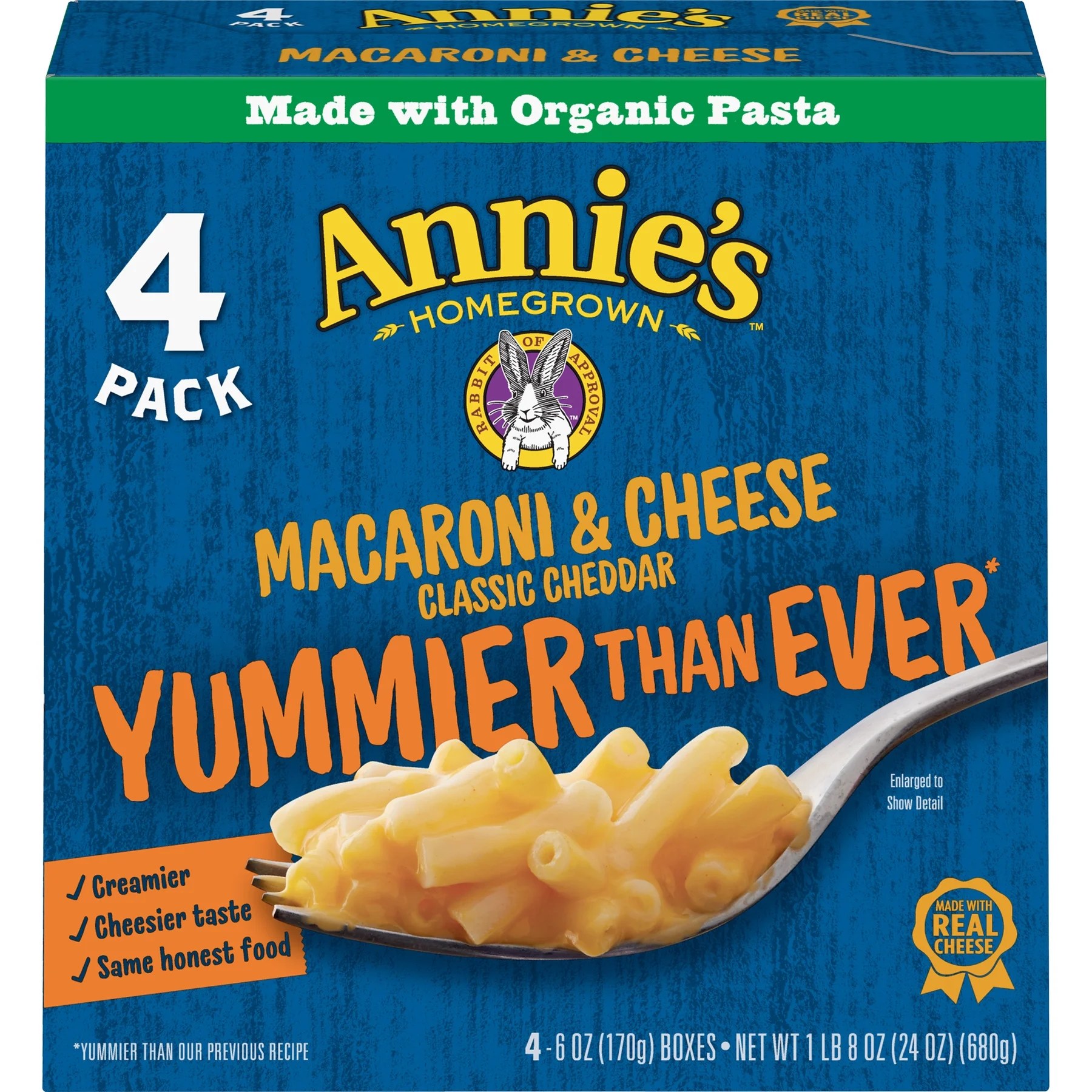 Annie's Classic Mild Cheddar Mac & Cheese, 4 Ct, 24 oz