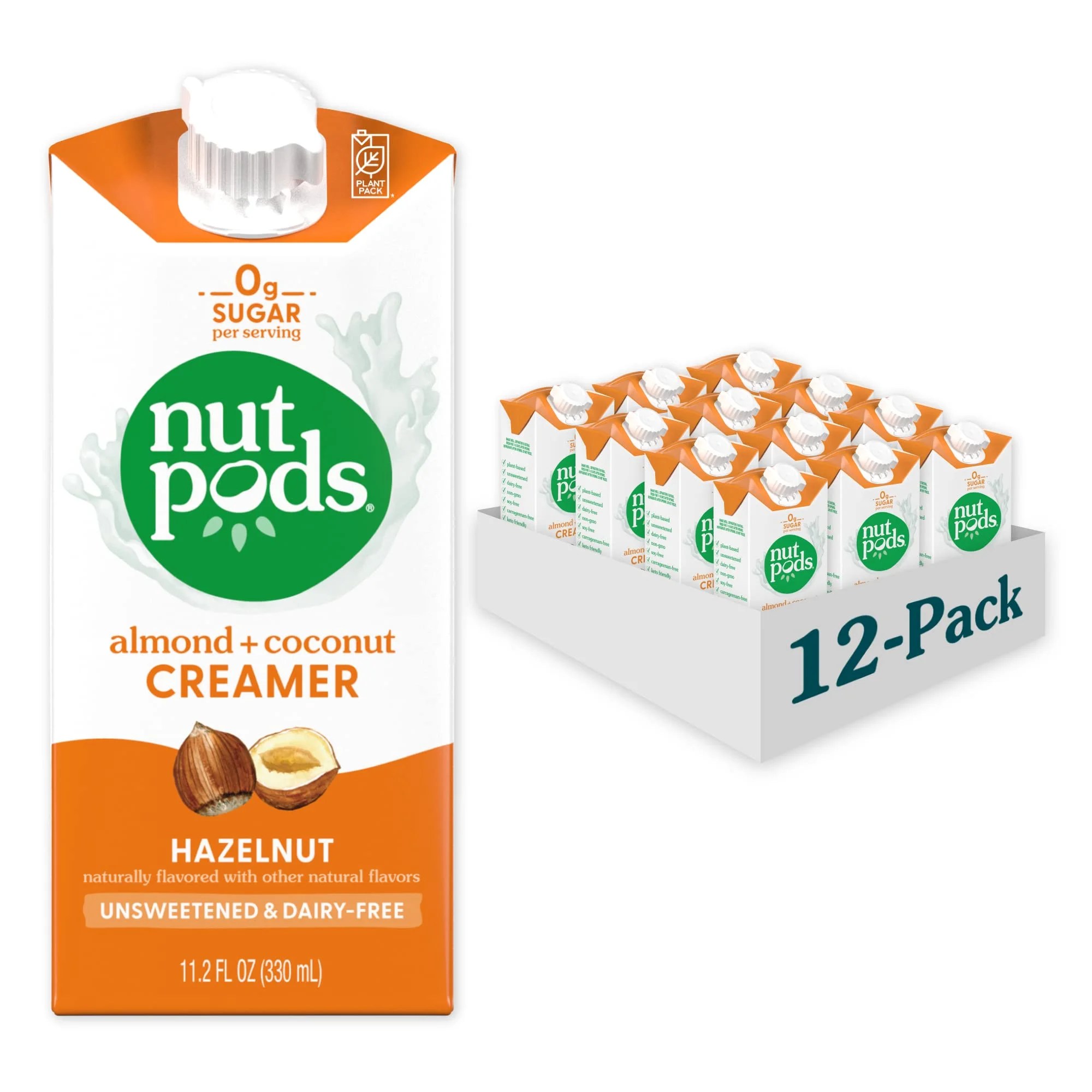 nutpods Hazelnut Creamer Unsweetened Non Dairy Creamer Made from