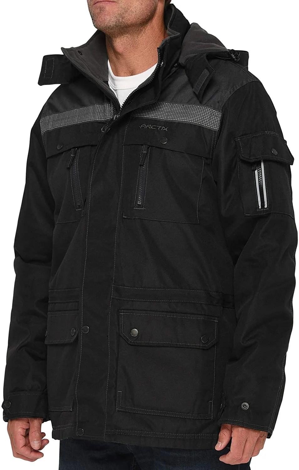Arctix Men's Performance Tundra Jacket With Added Visibility, Black
