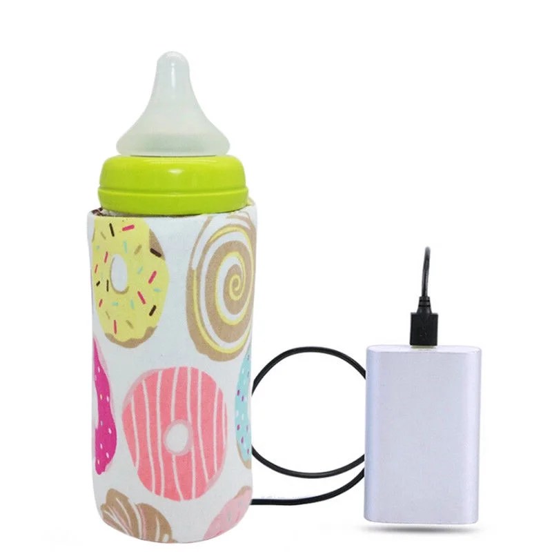 Portable Bottle Warmer Heater Travel Baby Kids Milk Water USB Cover