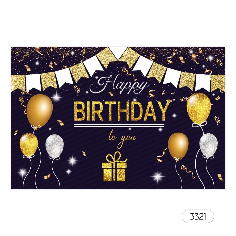7*5ft Happy Birthday Photo Backdrop Adult Birthday Theme Photography