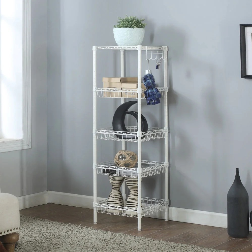 Ktaxon 5 Tier Wire Shelving Rack Shelf Adjustable Unit