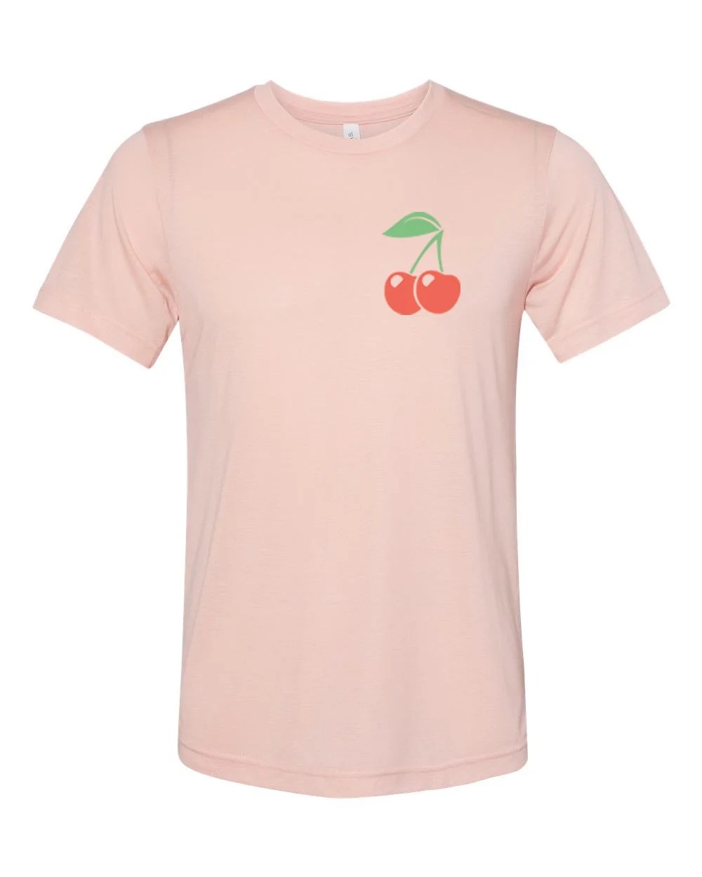 Chase Me Tees "Cherry Shirt, Cherry Pocket, Unisex, Soft Bella Canvas