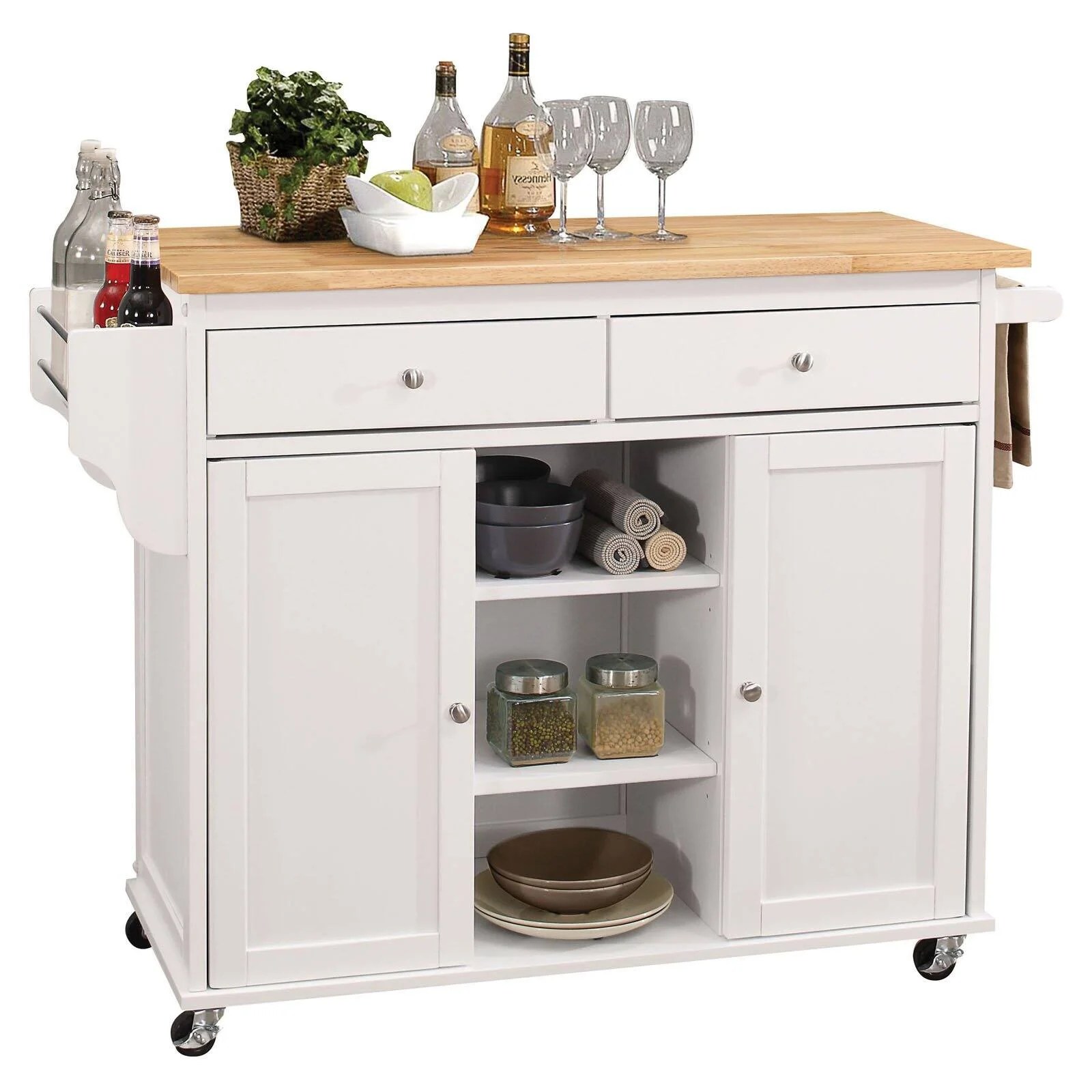 Acme Furniture Tullarick Portable Island Kitchen Cart