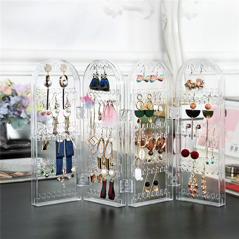 Foldable Acrylic Earring Stand ,Beautify Jewelry Hanger Organizer