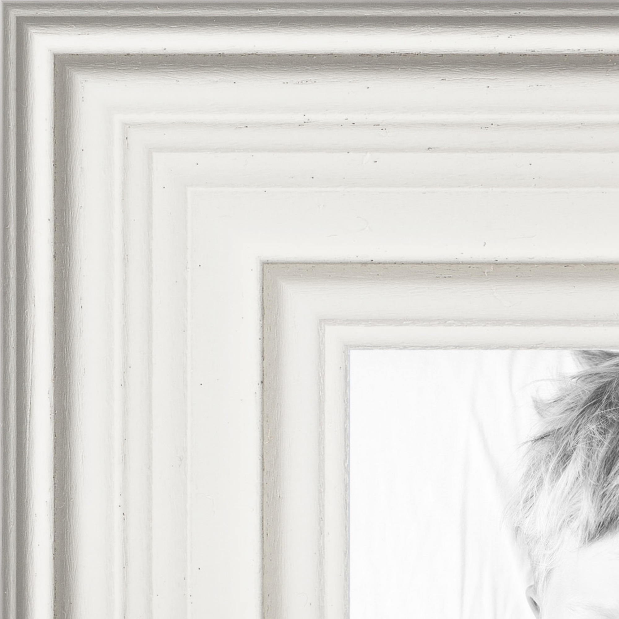 ArtToFrames 5x7 Inch White Picture Frame, This White Wood Poster Frame
