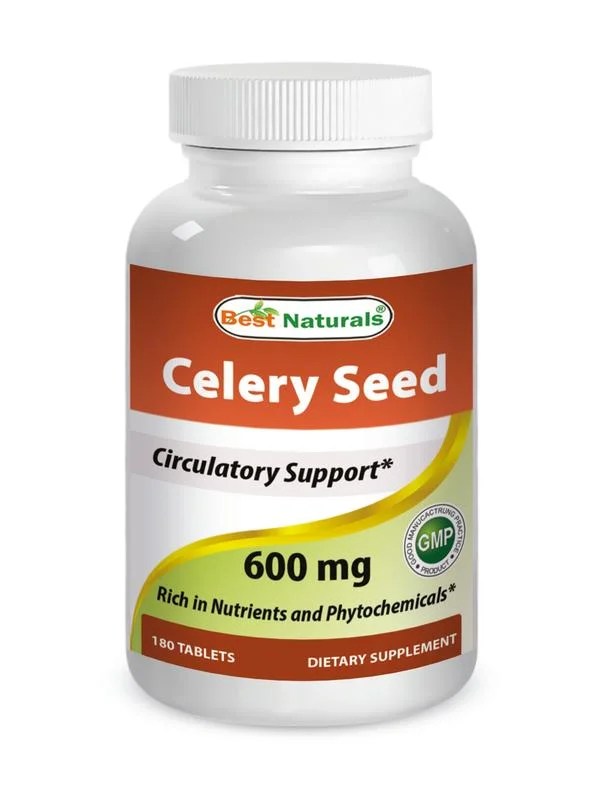 Best Naturals Celery Seed 600 Mg 180 Tablets