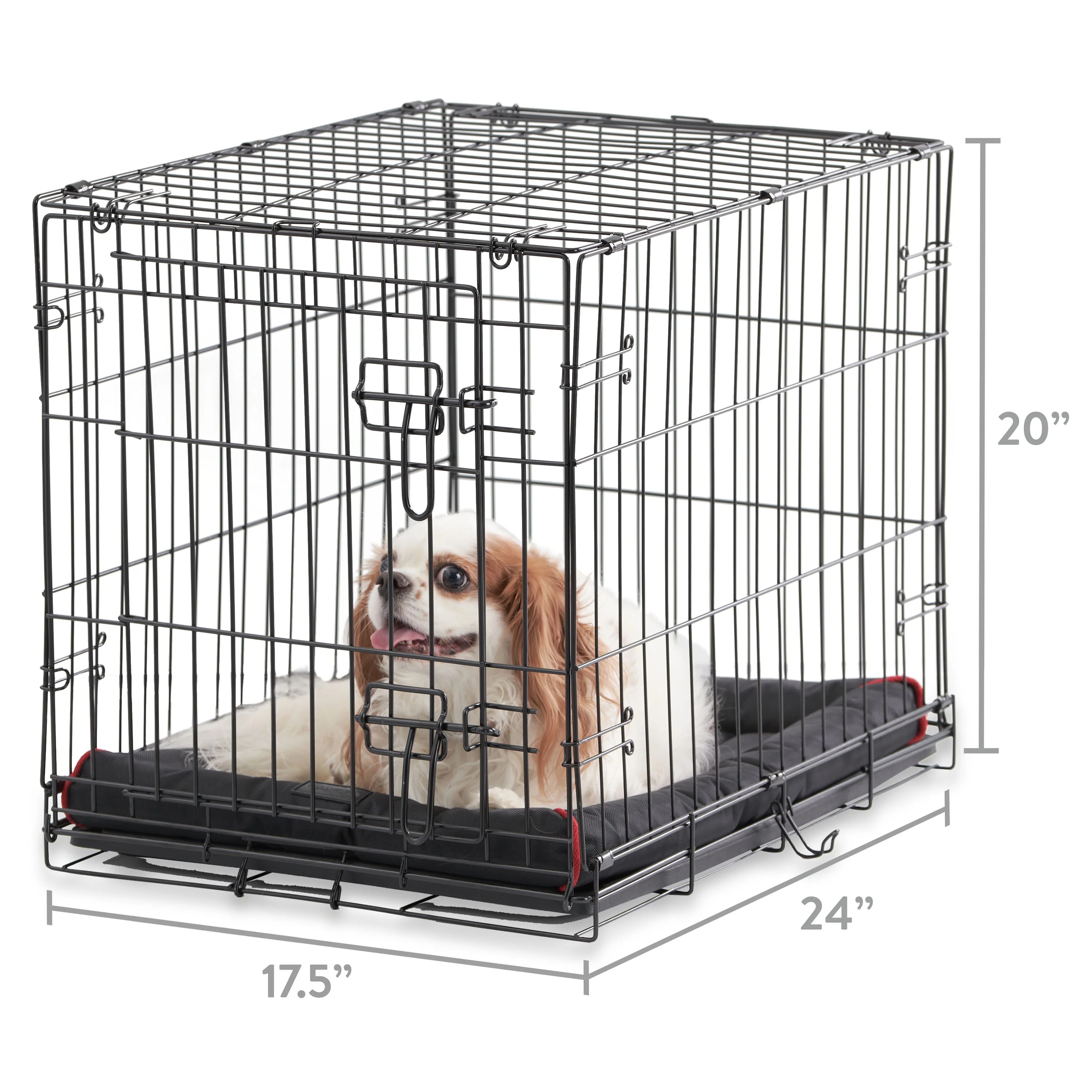 Top Paw® Double Door Folding Wire Dog Crate With Divider Panel